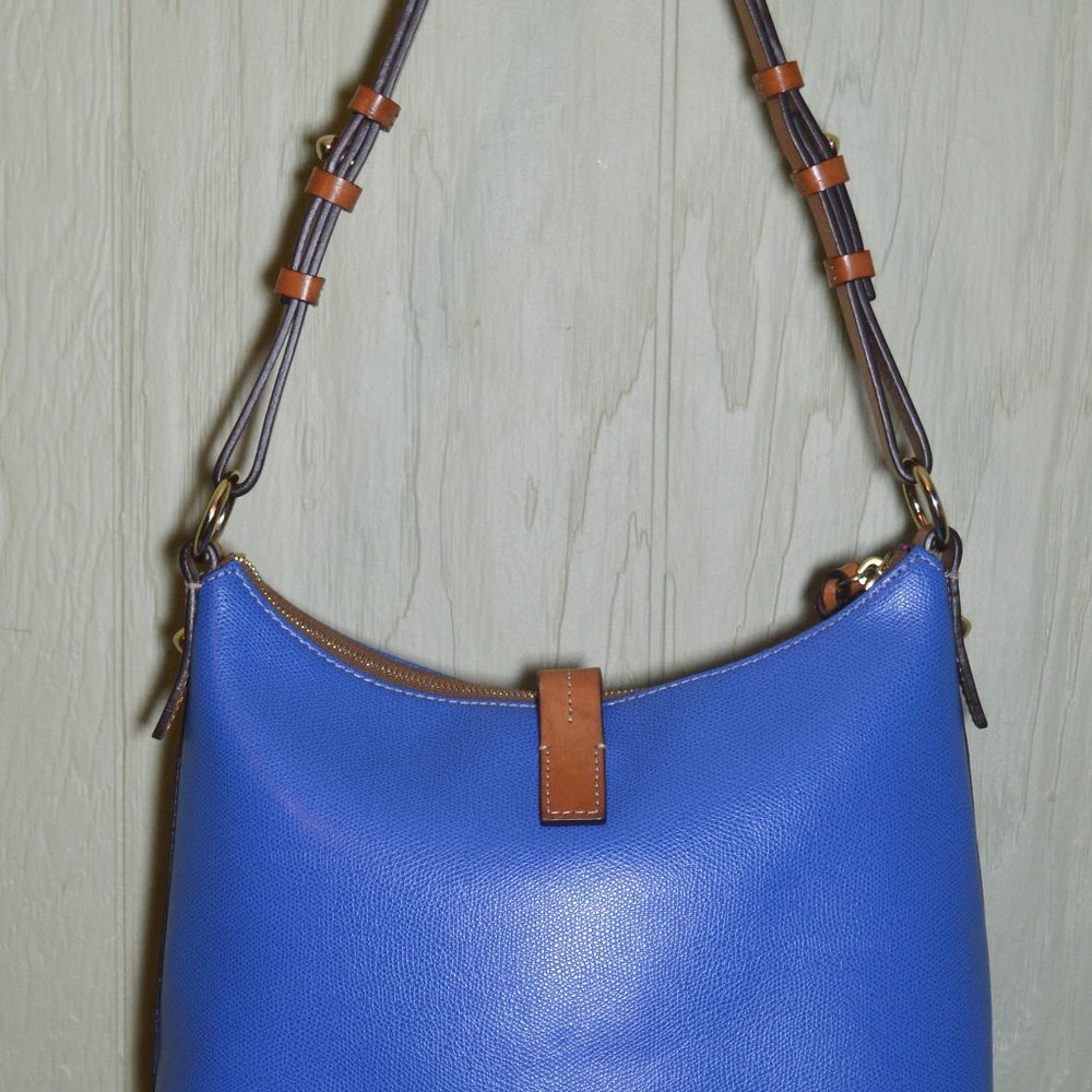 Dooney & Bourke Claremont Hobo Blue Shoulder Bag EUC - Picture 2 of 10